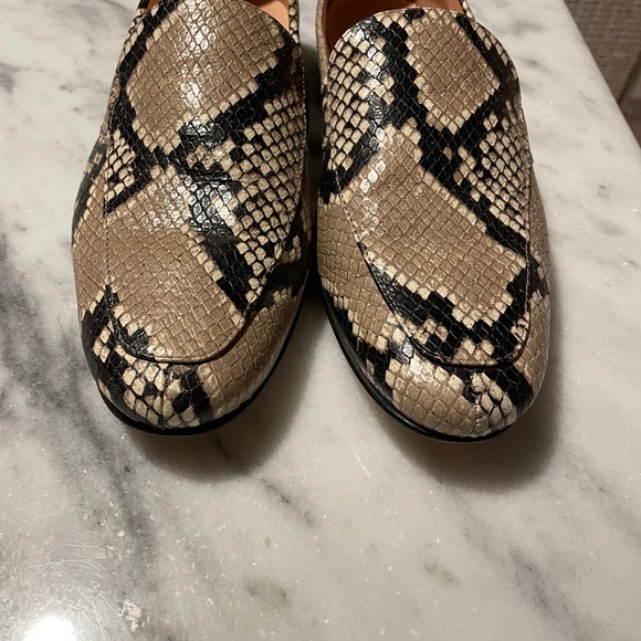 J.Crew Cecile Smoking Slippers Snake Embossed Size 7.5. - Picture 3 of 5
